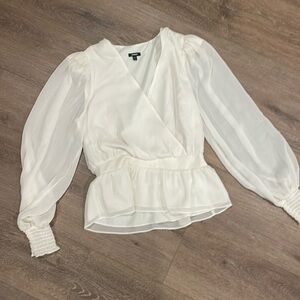 Express white flowy top size small